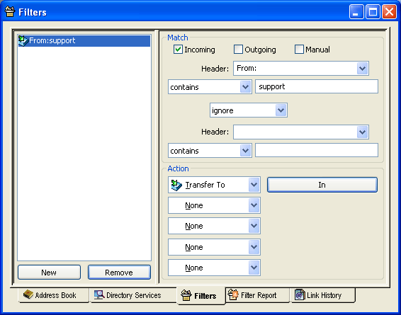Сортировка и фильтрация почты в Eudora