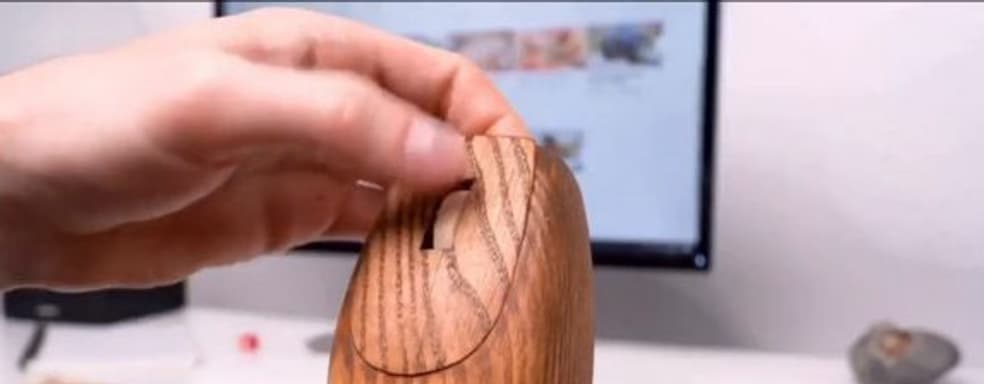 Для хардкорщиков! – энтузиаст сделал корпус для мыши из дерева