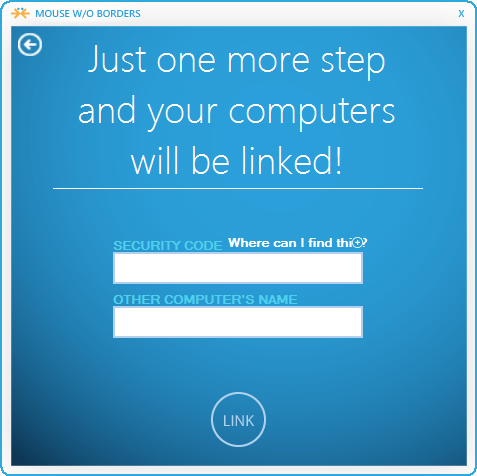 На каждом нужно будет указать код и имя компьютера с установленной Mouse without Borders