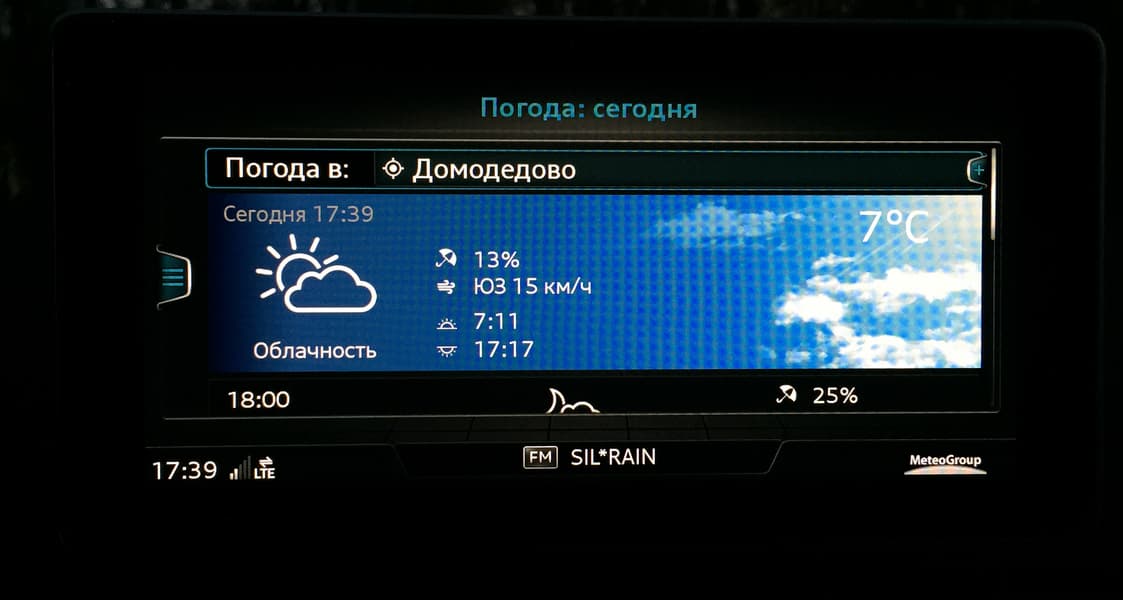 Audi connect: погода