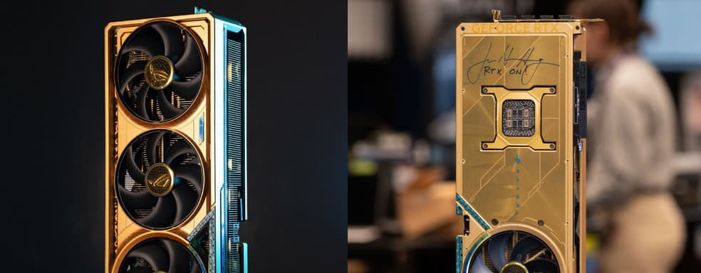 Уникальную ASUS RTX 5090 Dhahab с автографом Дженсена Хуанга продали за $24 200