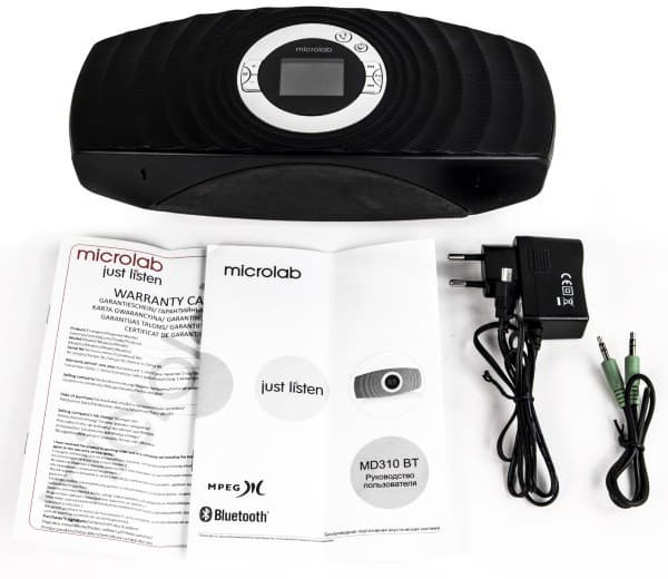 Комплектация колонки Microlab MD310 BT