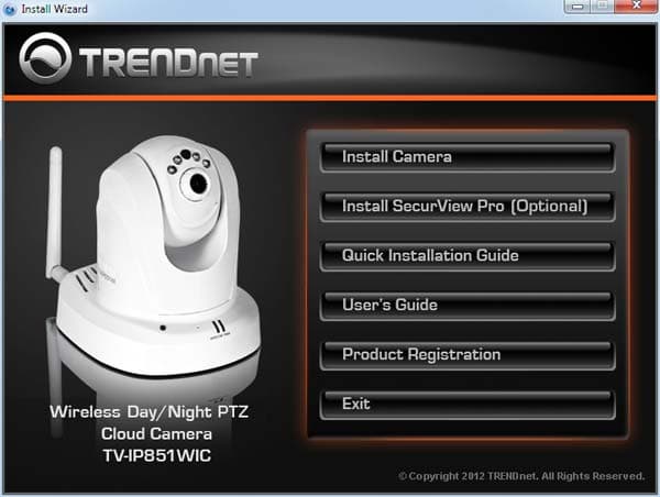 Установка ПО камеры TRENDnet TV-IP851 Установка ПО камеры TRENDnet TV-IP851