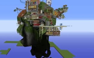 Minecraft - игрок построил удивительный город на голове гиганта