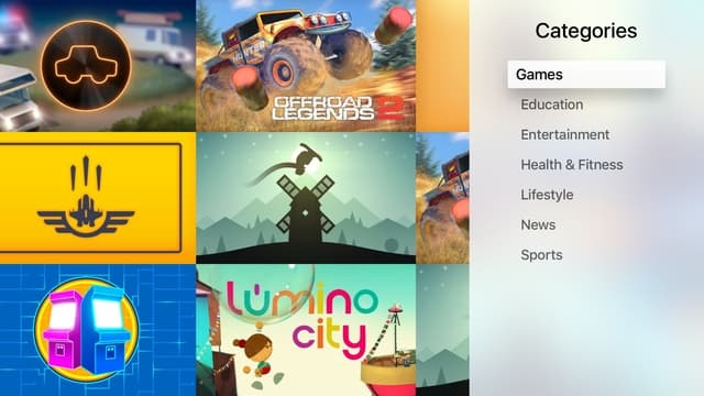 Интерфейс Apple TV 4 поколения 2015