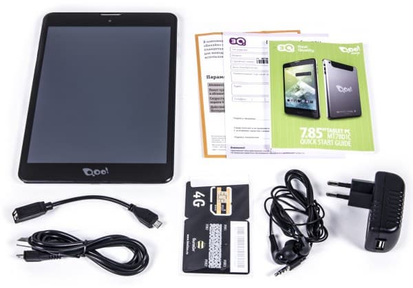 Комплектация планшета 3Q Surf MT7801C