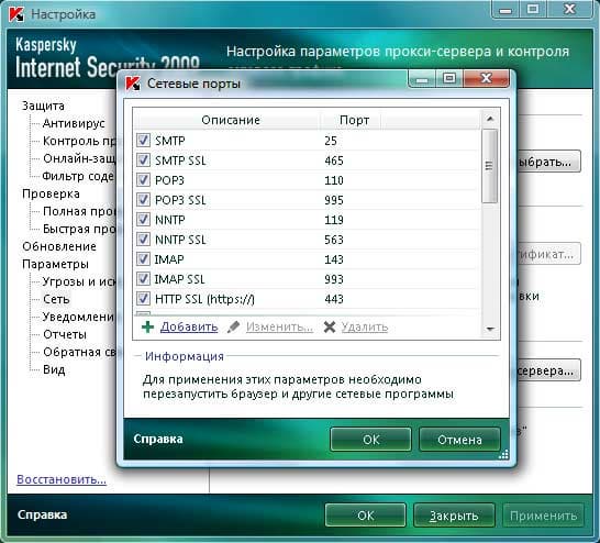 Список портов