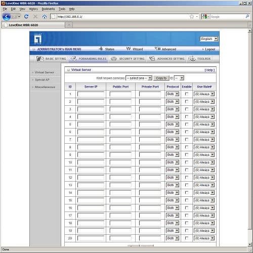 маршрутизатор LevelOne WBR-6020 настройка маршрутизатора LevelOne WBR-6020