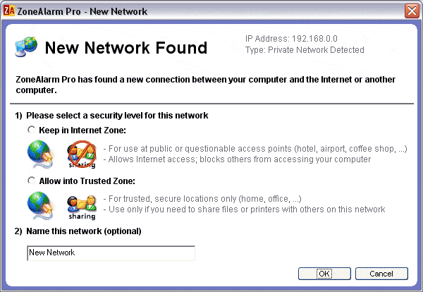 Настройка ZoneAlarm