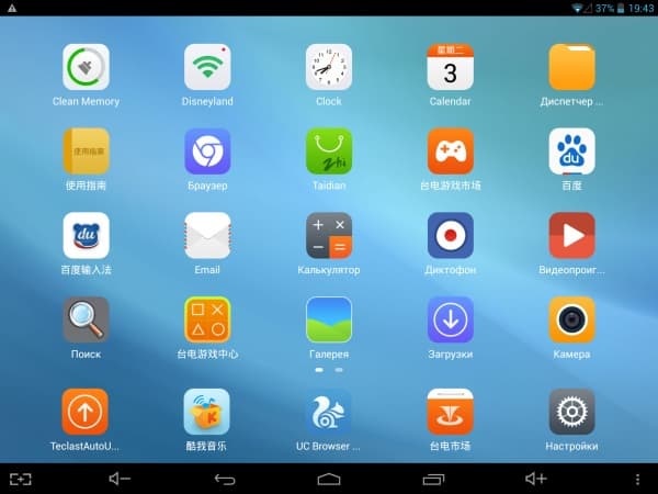 Операционная система планшета Teclast P98 3G