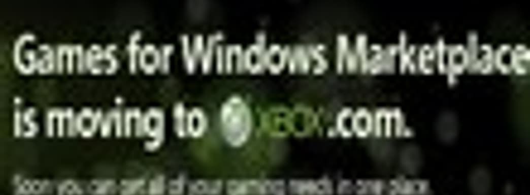 Games for Windows Marketplace станет частью Xbox.com