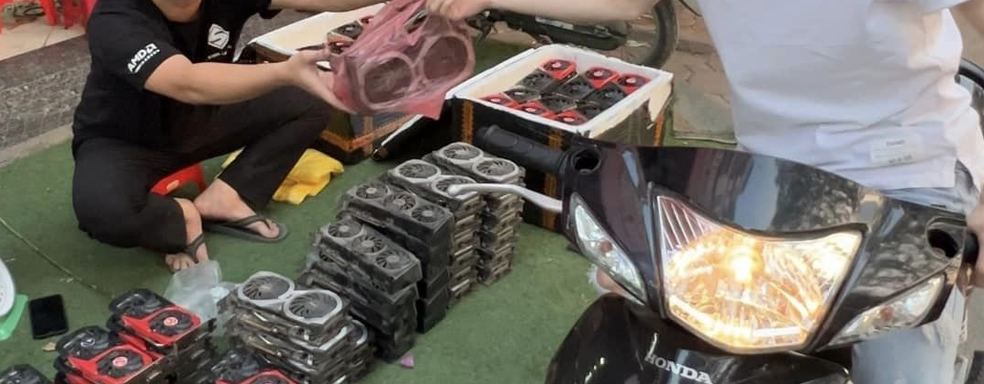 Видеокарты начали продавать на улицах Вьетнама «на развес» после спада интереса к майнингу