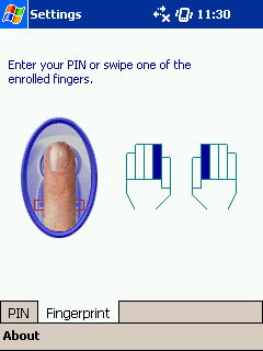 Аутентификация отпечатком
