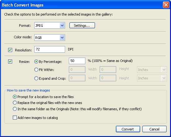 Преобразование форматов файлов в Porfolio