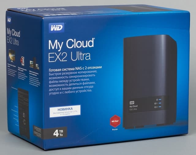 Упаковка сетевого накопителя WD My Cloud EX2 Ultra Упаковка сетевого накопителя WD My Cloud EX2 Ultra