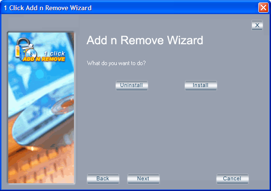Мастер установки и удаления программ 1Click Add n Remove