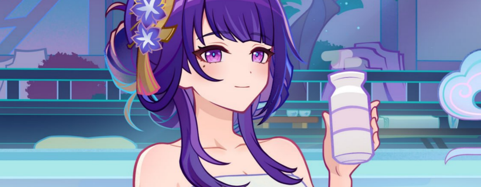 Semi-Nude Shogun Raiden from Genshin Impact Gets Company and Snacks. miHoYo Organized a Giveaway and Showed the Girls' Leisure Time in the Bathhouse