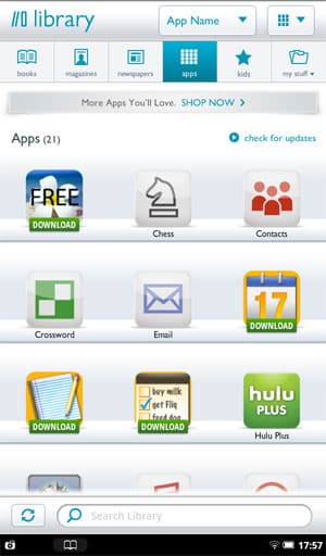 Скриншот Nook Tablet