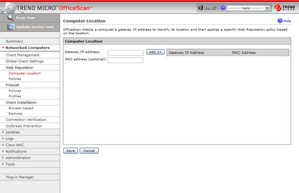 Местонахождение компьютера