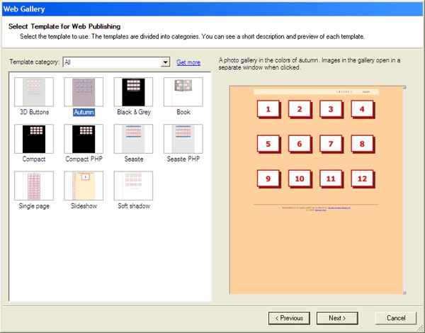 Создание web-галереи в Zoner Photo Studio