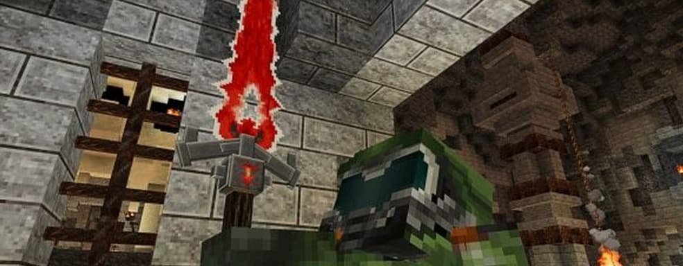 В Minecraft создали шутер по мотивам Doom