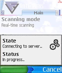 Соединение с сервером F-Secure
