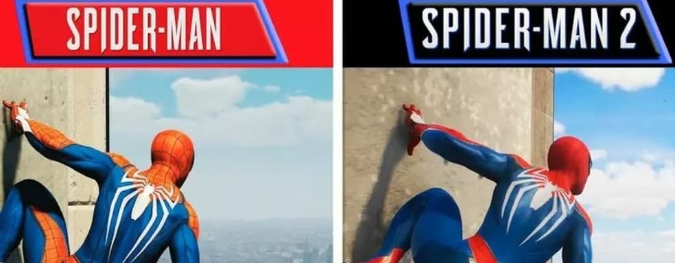 Spider-Man 2 против Spider-Man. Сравнение показывает качество детализации и подробности