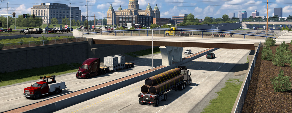 Детализированный Де-Мойн в American Truck Simulator. Скриншоты дополнения со штатом Айова