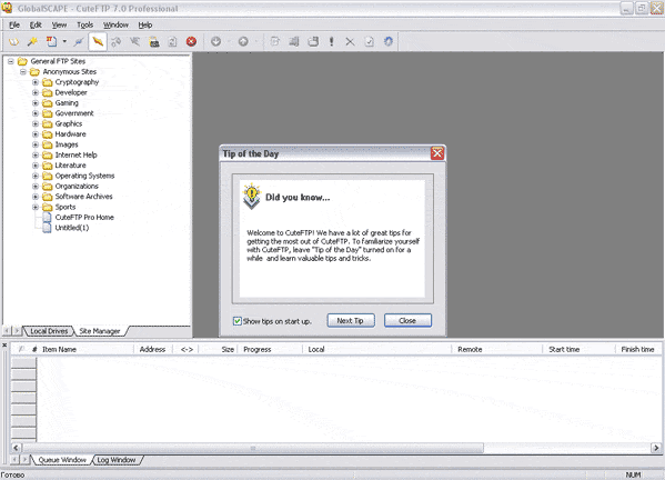 Главное окно программы