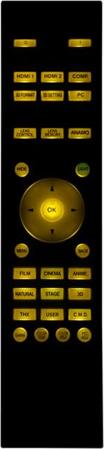 Проекторы JVC DLA-X70RB/DLA-X90RB, пульт ДУ с подсветкой