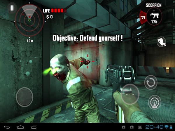 Игра Dead Trigger на планшете 3Q Surf RC9716B