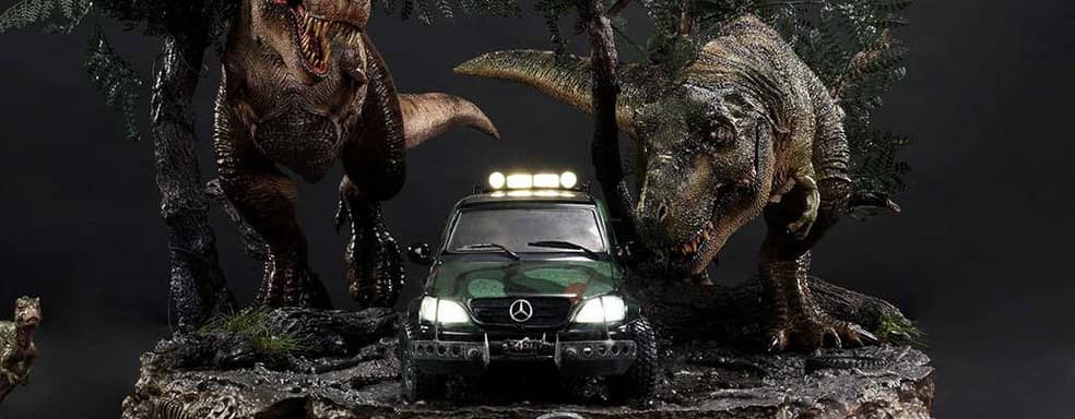 Prime 1 Studio показала обновленную диораму с тираннозаврами из «Парка юрского периода»