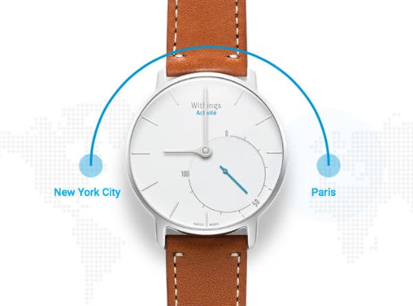 Перевод времени в часах Withings Activite Скриншот приложения Misfit