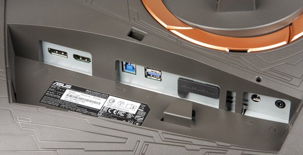 ЖК-монитор Asus ROG Swift PG258Q, разъемы