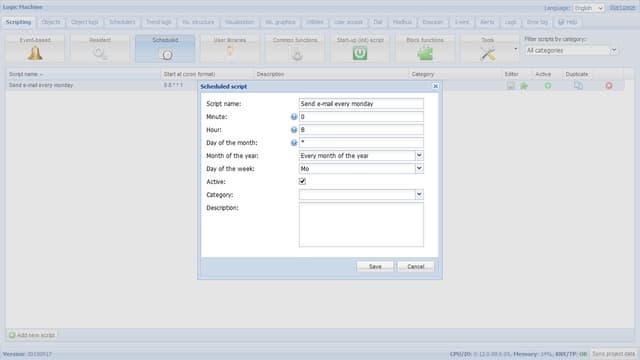веб-интерфейс Evika LogicMachine веб-интерфейс Evika LogicMachine