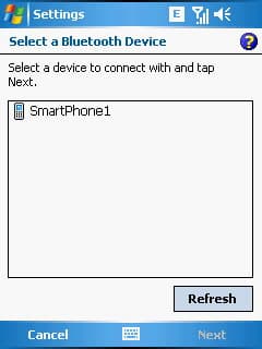 Выбор устройсв при соединении по средству интерфейса Bluetooth