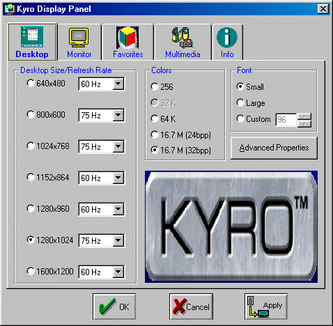 Настройка частот по разрешениям