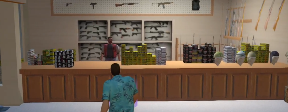 GTA Vice City Nextgen Edition на движке GTA 4 глазами разработчика. Представлен перенос оружейных магазинов Ammu-Nation