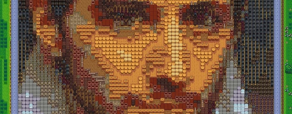 Stardew Valley Fan Creates Giant Portrait of the Author. 20 Hours of Painstaking Work