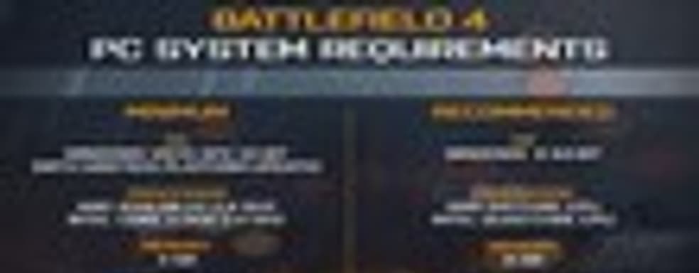 Системные требования Battlefield 4