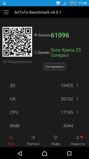 смартфон Sony Xperia Z5 Compact