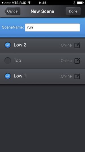 Управление лампами со смартфона