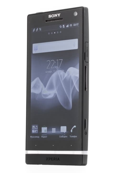 лицевая сторона Sony Xperia S — лицевая сторона