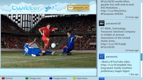 Приложение Social TV Network для VIERA Connect