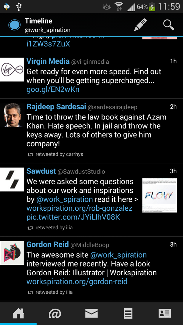 Лента сообщений в Echofon