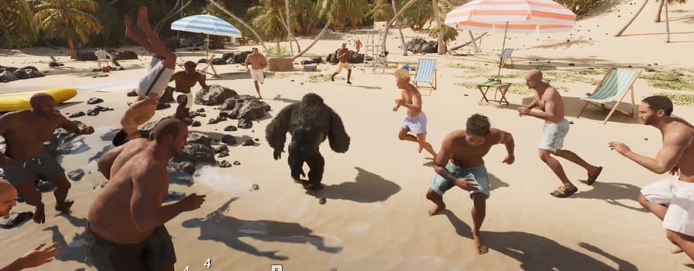 Может ли горилла одолеть сотню безоружных людей? Безумный спор стал игрой Gorilla vs 100 Men