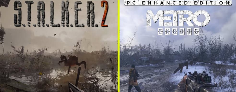 Видео сравнение графики «S.T.A.L.K.E.R. 2: Сердце Чернобыля» и Metro Exodus
