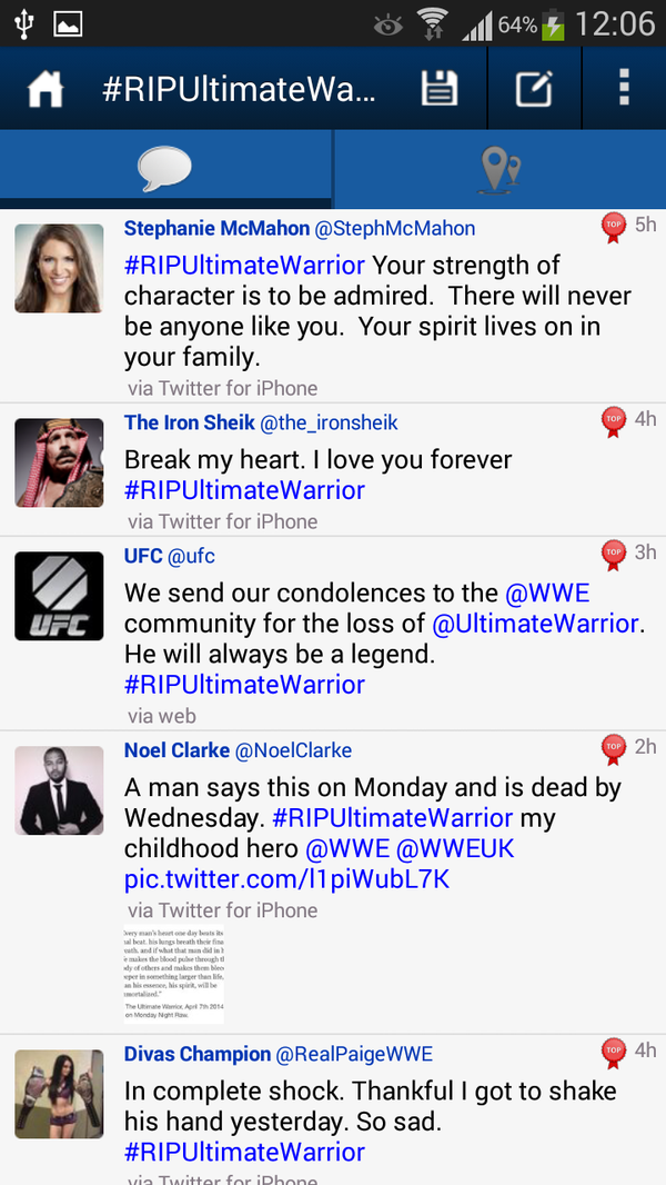 Просмотр трендов в TweetCaster