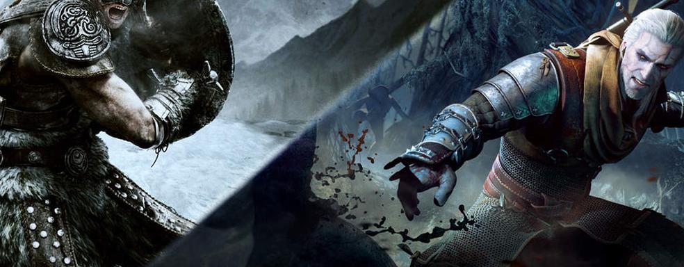 Энтузиаст попытался воссоздать сражения из «Ведьмака» в Skyrim с помощью модов