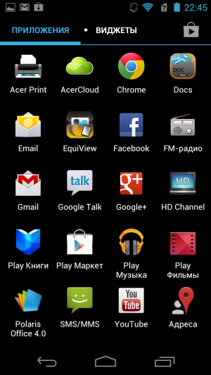 обзор смартфона Acer S500